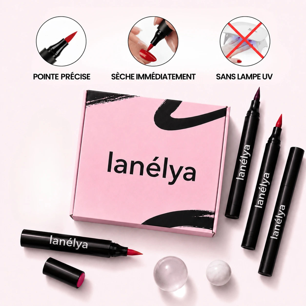 5 stylos de vernis à ongles sans lampe UV | Lanélya™